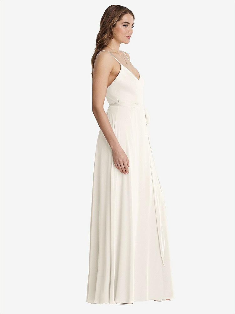 【STYLE: LB011】Chiffon Maxi Wrap Dress with Sash - Cora【COLOR: Ivory】