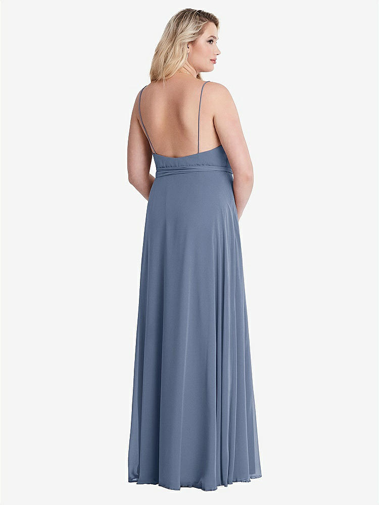 【NEW】【STYLE: LB011】シフォン マキシ ラップ ドレス サッシ  -  コーラ【COLOR: Larkspur Blue】【SIZE: 00-30W】