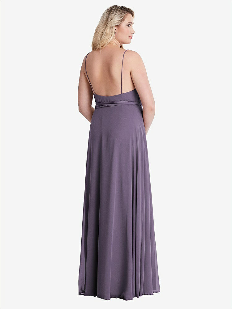 【NEW】【STYLE: LB011】シフォン マキシ ラップ ドレス サッシ  -  コーラ【COLOR: Lavender】【SIZE: 00-30W】