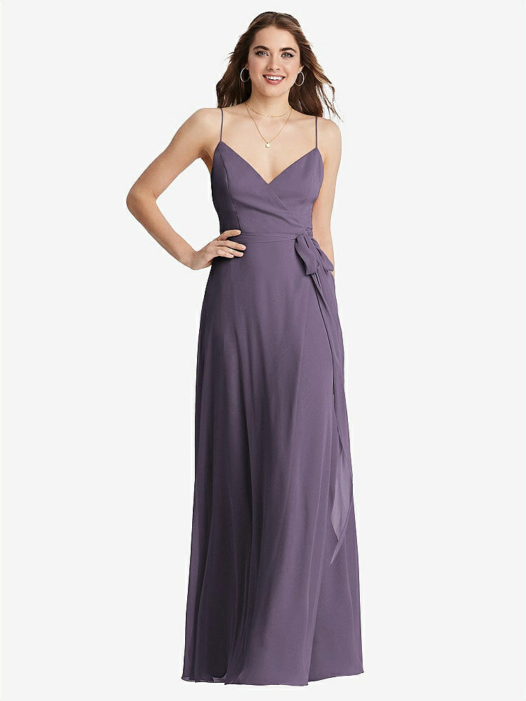 【NEW】【STYLE: LB011】シフォン マキシ ラップ ドレス サッシ  -  コーラ【COLOR: Lavender】【SIZE: 00-30W】