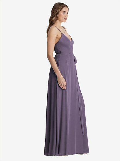 【NEW】【STYLE: LB011】シフォン マキシ ラップ ドレス サッシ  -  コーラ【COLOR: Lavender】【SIZE: 00-30W】