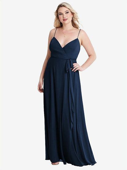 【NEW】【STYLE: LB011】シフォン マキシ ラップ ドレス サッシ  -  コーラ【COLOR: Midnight Navy】【SIZE: 00-30W】