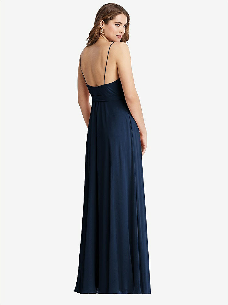 【STYLE: LB011】Chiffon Maxi Wrap Dress with Sash - Cora【COLOR: Midnight Navy】