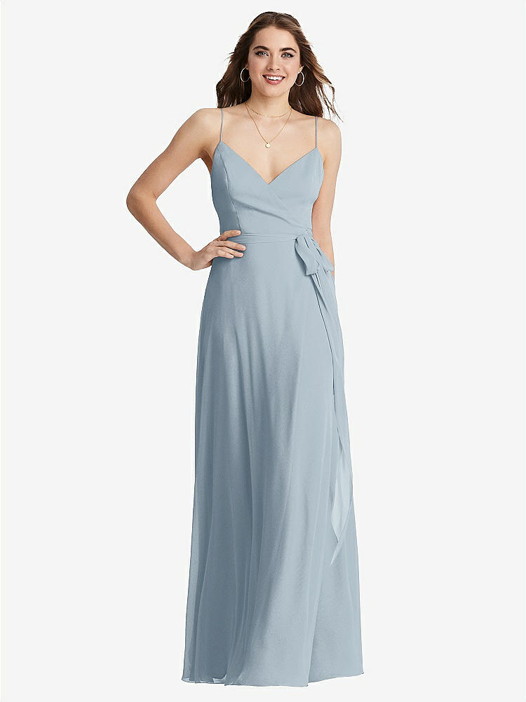 【STYLE: LB011】Chiffon Maxi Wrap Dress with Sash - Cora【COLOR: Mist】