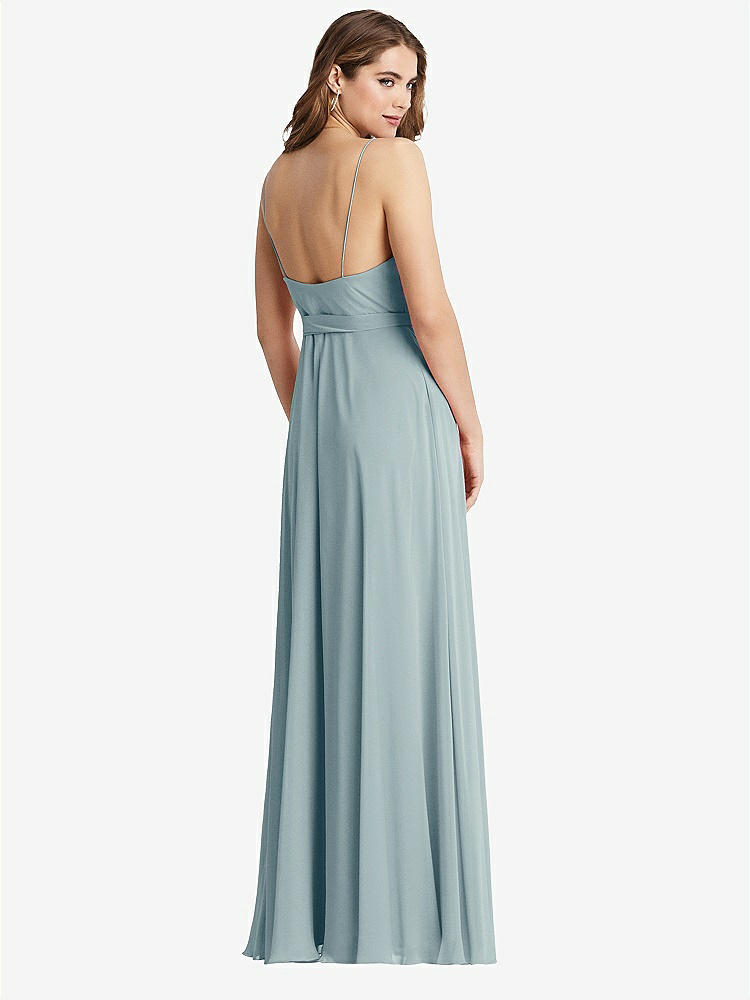 【STYLE: LB011】Chiffon Maxi Wrap Dress with Sash - Cora【COLOR: Morning Sky】