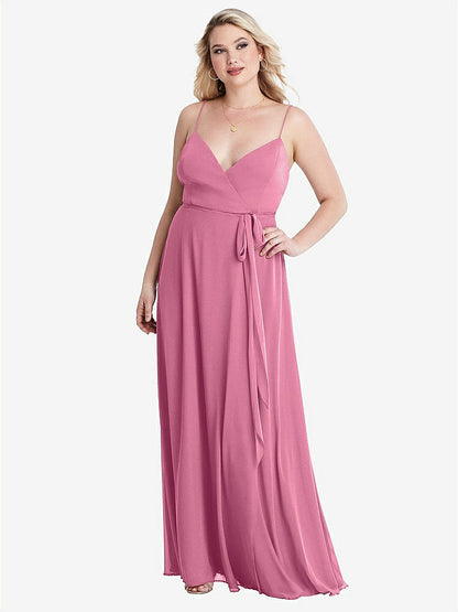 【NEW】【STYLE: LB011】シフォン マキシ ラップ ドレス サッシ  -  コーラ【COLOR: Orchid Pink】【SIZE: 00-30W】