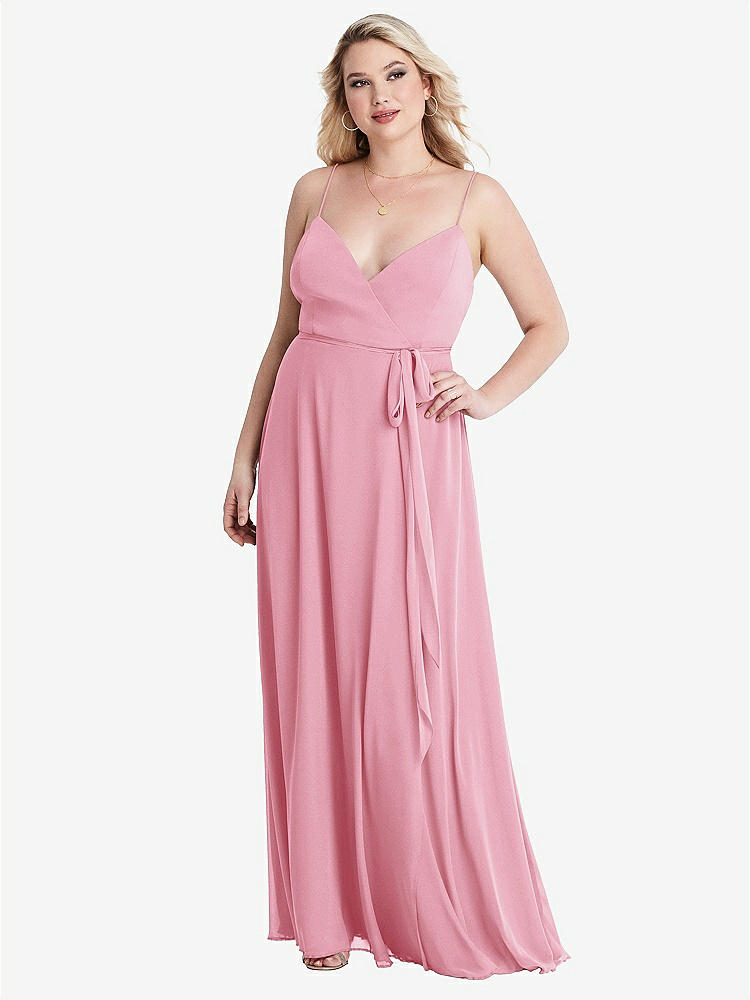 【NEW】【STYLE: LB011】シフォン マキシ ラップ ドレス サッシ  -  コーラ【COLOR: Peony Pink】【SIZE: 00-30W】
