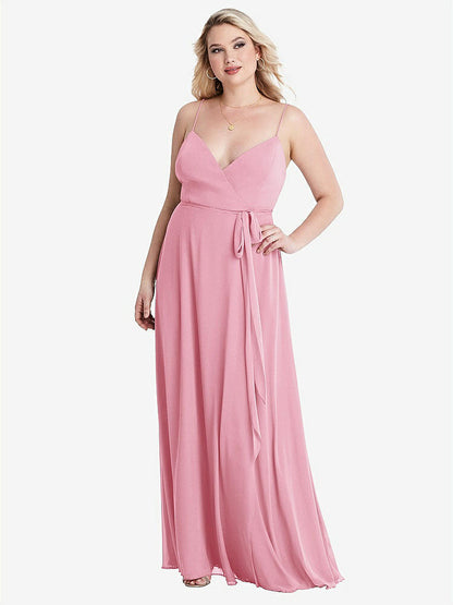 【NEW】【STYLE: LB011】シフォン マキシ ラップ ドレス サッシ  -  コーラ【COLOR: Peony Pink】【SIZE: 00-30W】