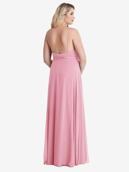 【NEW】【STYLE: LB011】シフォン マキシ ラップ ドレス サッシ  -  コーラ【COLOR: Peony Pink】【SIZE: 00-30W】