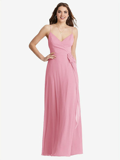 【NEW】【STYLE: LB011】シフォン マキシ ラップ ドレス サッシ  -  コーラ【COLOR: Peony Pink】【SIZE: 00-30W】
