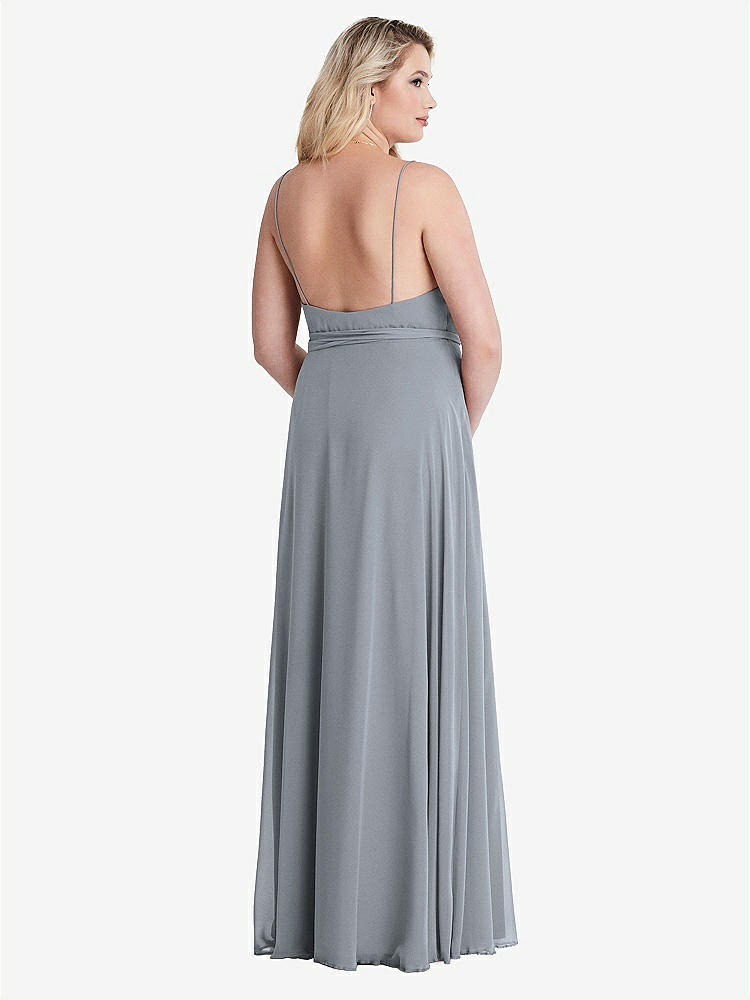 【NEW】【STYLE: LB011】シフォン マキシ ラップ ドレス サッシ  -  コーラ【COLOR: Platinum】【SIZE: 00-30W】