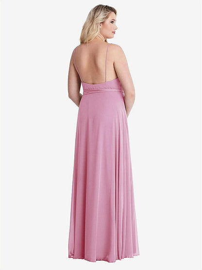 【NEW】【STYLE: LB011】シフォン マキシ ラップ ドレス サッシ  -  コーラ【COLOR: Powder Pink】【SIZE: 00-30W】
