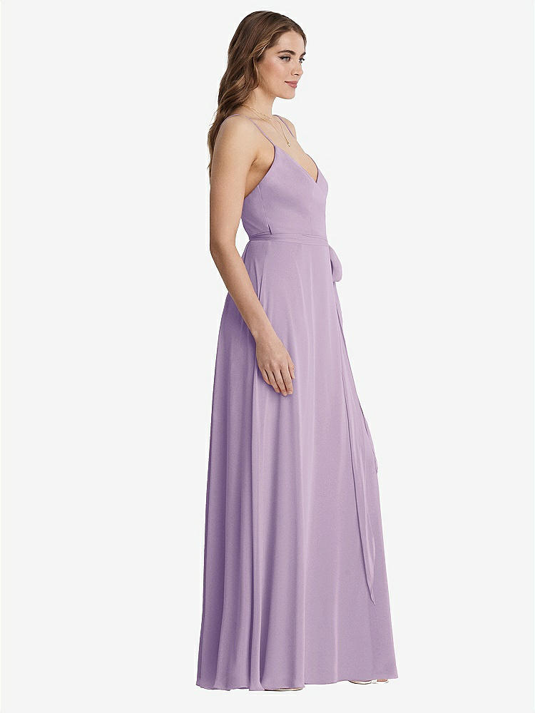【NEW】【STYLE: LB011】シフォン マキシ ラップ ドレス サッシ  -  コーラ【COLOR: Pale Purple】【SIZE: 00-30W】