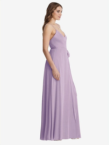 【NEW】【STYLE: LB011】シフォン マキシ ラップ ドレス サッシ  -  コーラ【COLOR: Pale Purple】【SIZE: 00-30W】