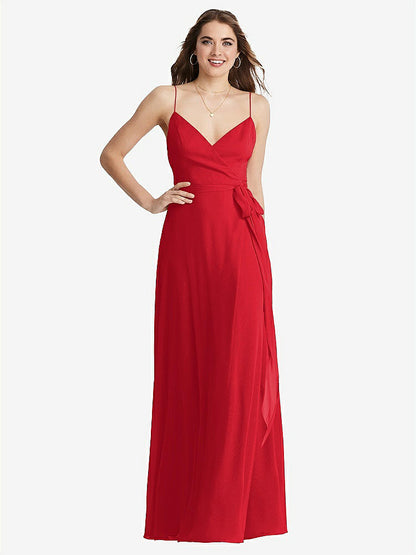 【NEW】【STYLE: LB011】シフォン マキシ ラップ ドレス サッシ  -  コーラ【COLOR: Parisian Red】【SIZE: 00-30W】