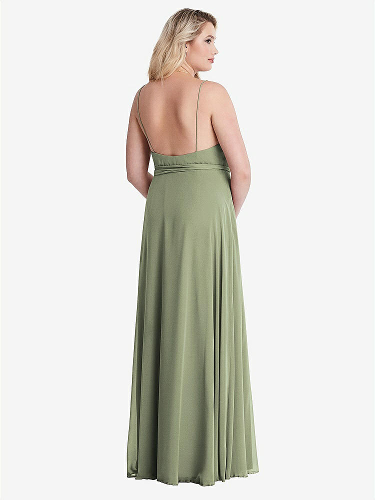 【STYLE: LB011】Chiffon Maxi Wrap Dress with Sash - Cora【COLOR: Sage】