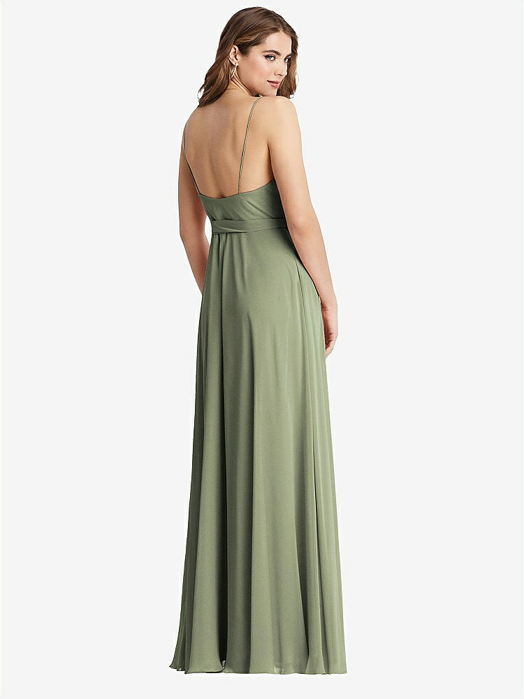 【STYLE: LB011】Chiffon Maxi Wrap Dress with Sash - Cora【COLOR: Sage】