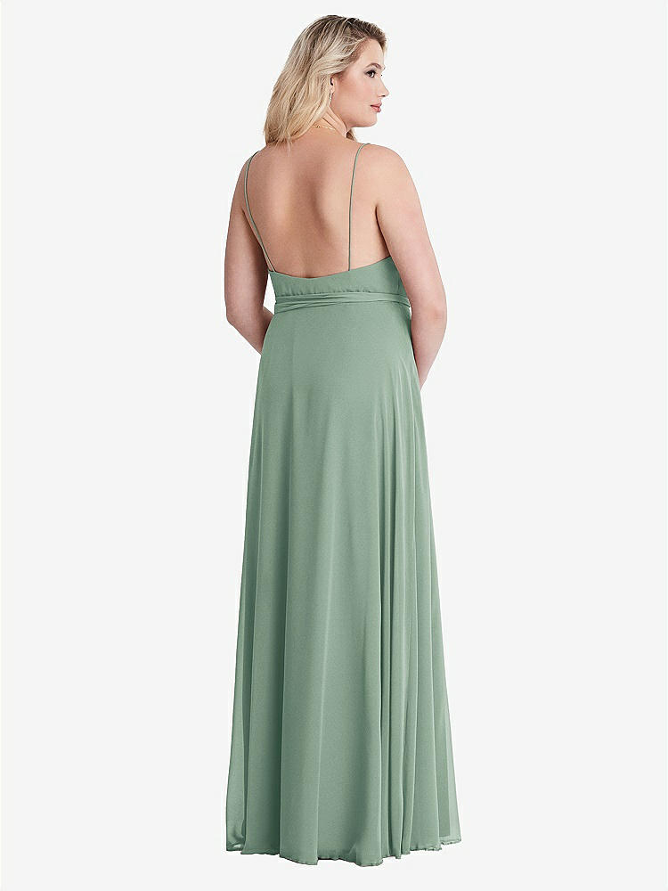 【STYLE: LB011】Chiffon Maxi Wrap Dress with Sash - Cora【COLOR: Seagrass】