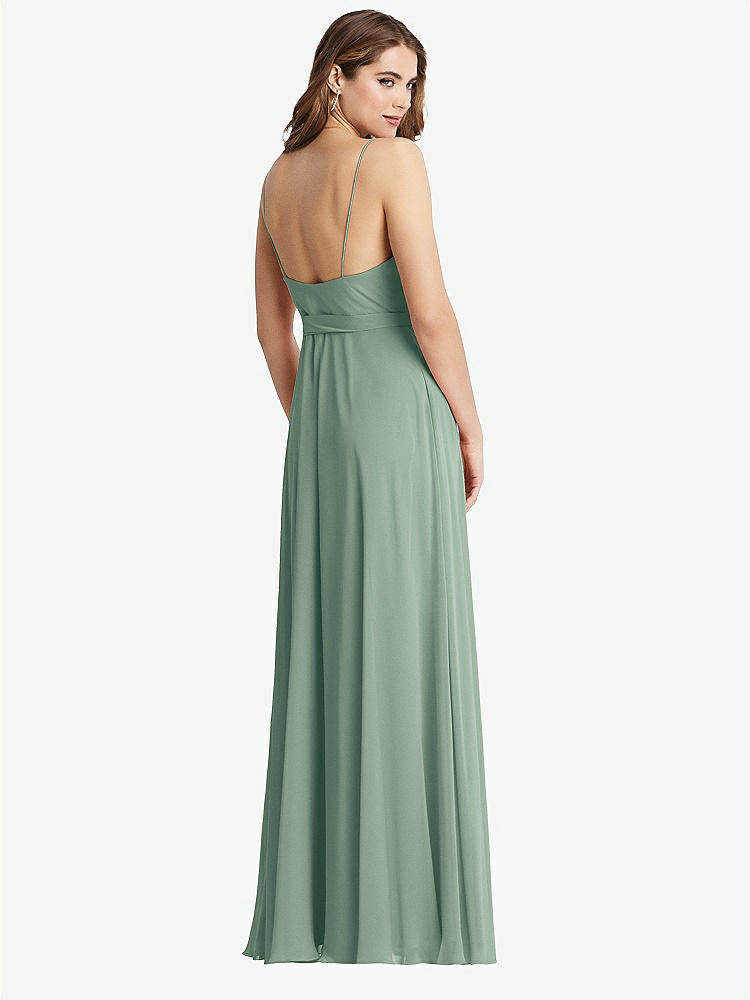 【STYLE: LB011】Chiffon Maxi Wrap Dress with Sash - Cora【COLOR: Seagrass】