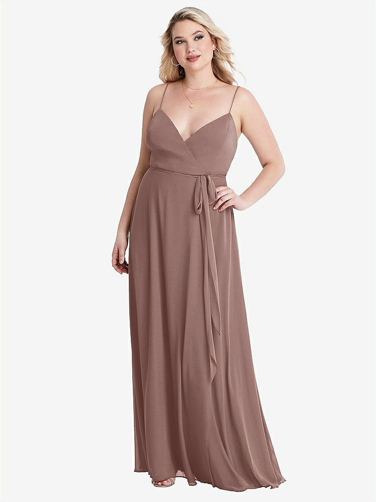 【STYLE: LB011】Chiffon Maxi Wrap Dress with Sash - Cora【COLOR: Sienna】