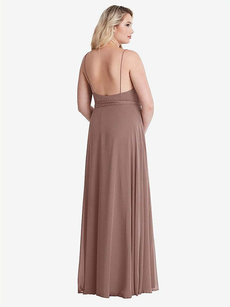 【STYLE: LB011】Chiffon Maxi Wrap Dress with Sash - Cora【COLOR: Sienna】