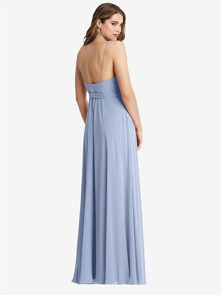 【STYLE: LB011】Chiffon Maxi Wrap Dress with Sash - Cora【COLOR: Sky Blue】