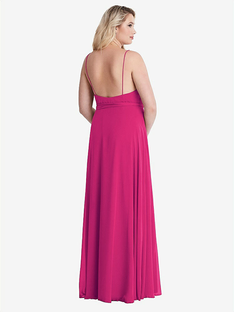 【NEW】【STYLE: LB011】シフォン マキシ ラップ ドレス サッシ  -  コーラ【COLOR: Think Pink】【SIZE: 00-30W】