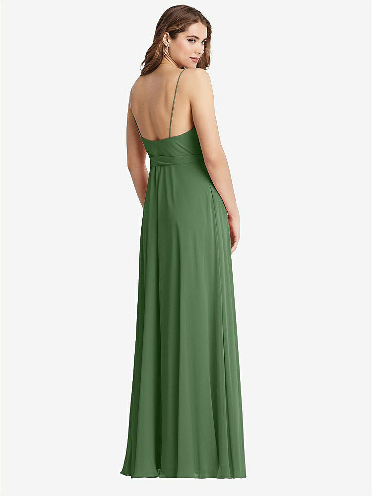 【STYLE: LB011】Chiffon Maxi Wrap Dress with Sash - Cora【COLOR: Vineyard Green】