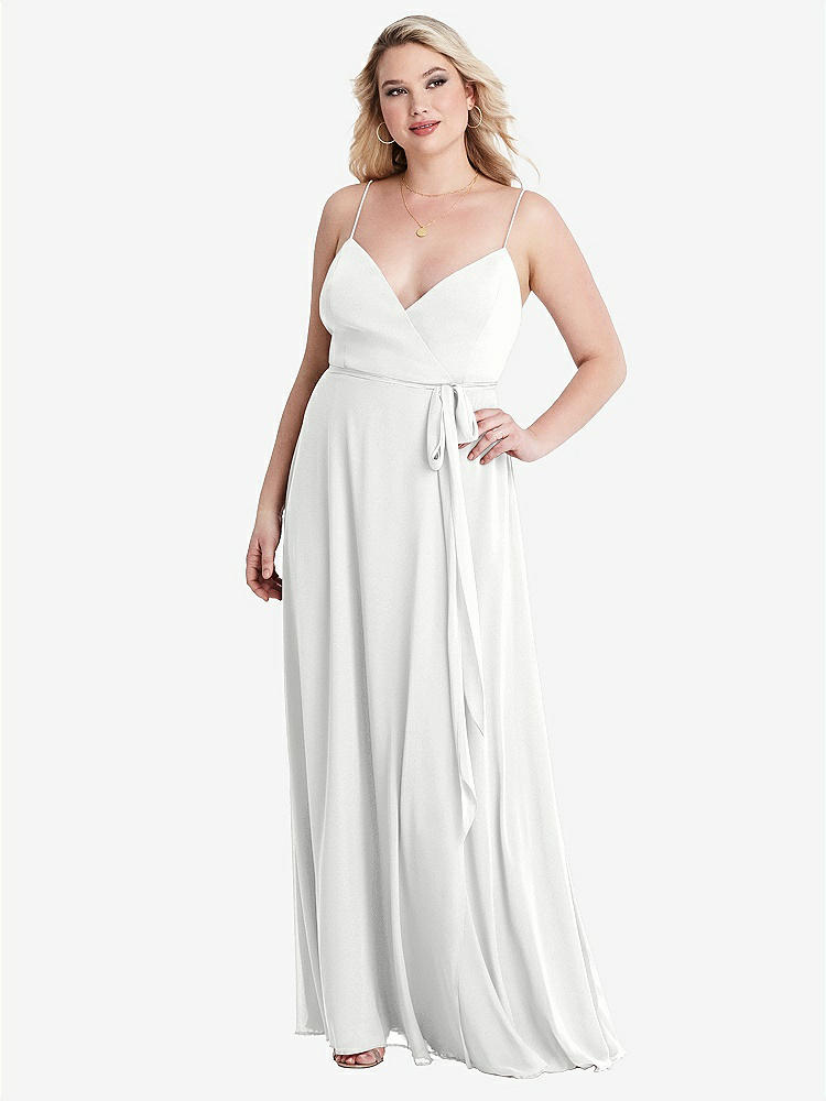 【STYLE: LB011】Chiffon Maxi Wrap Dress with Sash - Cora【COLOR: White】