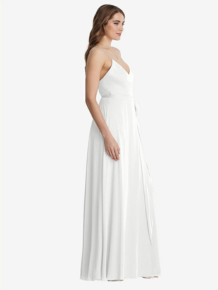 【STYLE: LB011】Chiffon Maxi Wrap Dress with Sash - Cora【COLOR: White】