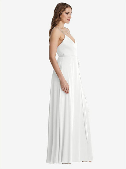 【STYLE: LB011】Chiffon Maxi Wrap Dress with Sash - Cora【COLOR: White】