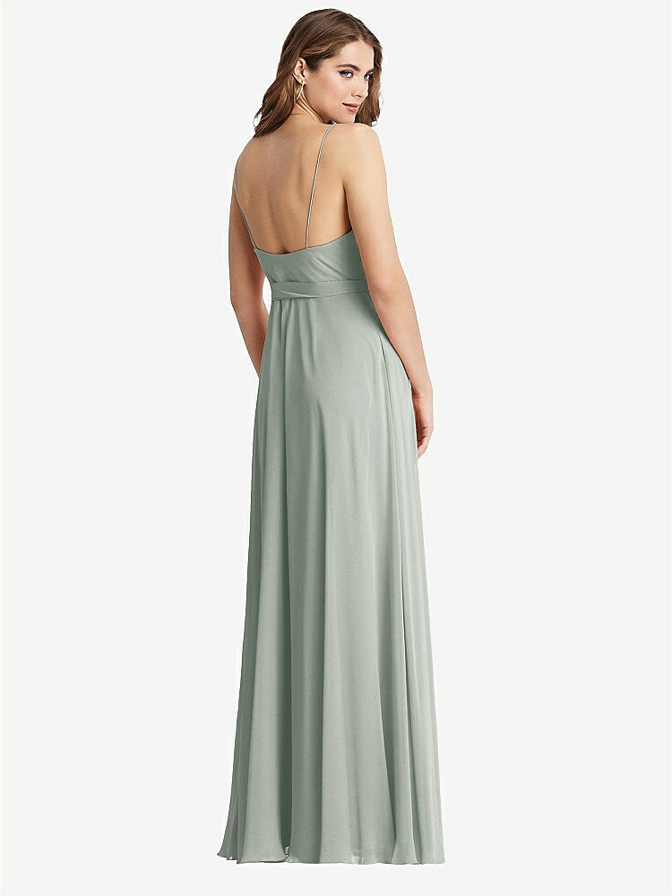 【STYLE: LB011】Chiffon Maxi Wrap Dress with Sash - Cora【COLOR: Willow Green】
