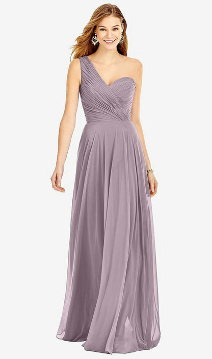【NEW】【STYLE: TH025】ワンショルダー ドレープ シフォン マキシ ドレス  -  ダニ【COLOR: Lilac Dusk】【SIZE: 00-30W】