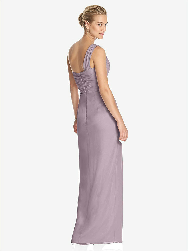 【NEW】【STYLE: TH027】ワンショルダー ドレープ マキシ ドレス 前面 スリット  -  aeroryn【COLOR: Lilac Dusk】【SIZE: 00-30W】