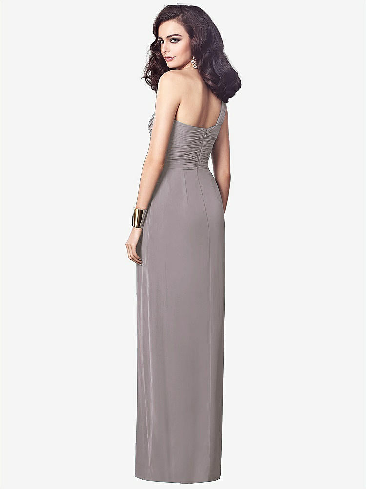 【NEW】【STYLE: TH027】ワンショルダー ドレープ マキシ ドレス 前面 スリット  -  aeroryn【COLOR: Cashmere Gray】【SIZE: 00-30W】