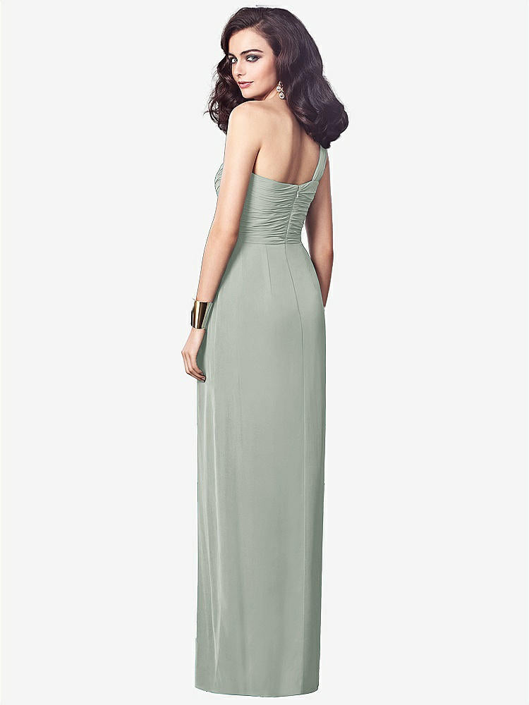 【STYLE: TH027】One-Shoulder Draped Maxi Dress with Front Slit - Aeryn【COLOR: Willow Green】