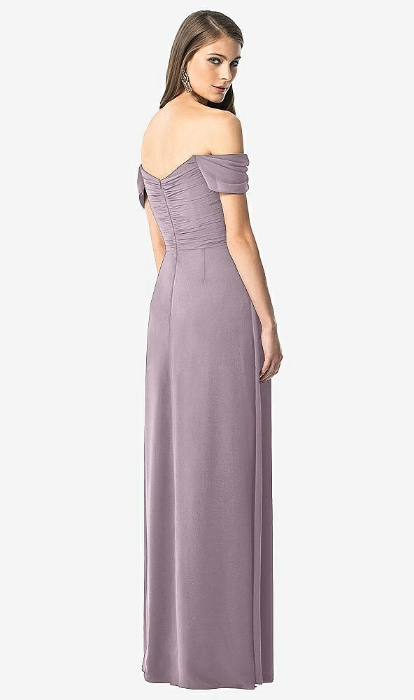 【NEW】【STYLE: TH028】オフショルダー ruced シフォン マキシ ドレス  -  alessia【COLOR: Lilac Dusk】【SIZE: 00-30W】