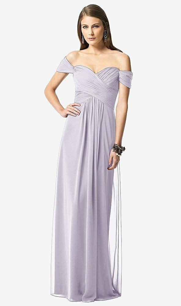 【NEW】【STYLE: TH028】オフショルダー ruced シフォン マキシ ドレス  -  alessia【COLOR: Moondance】【SIZE: 00-30W】