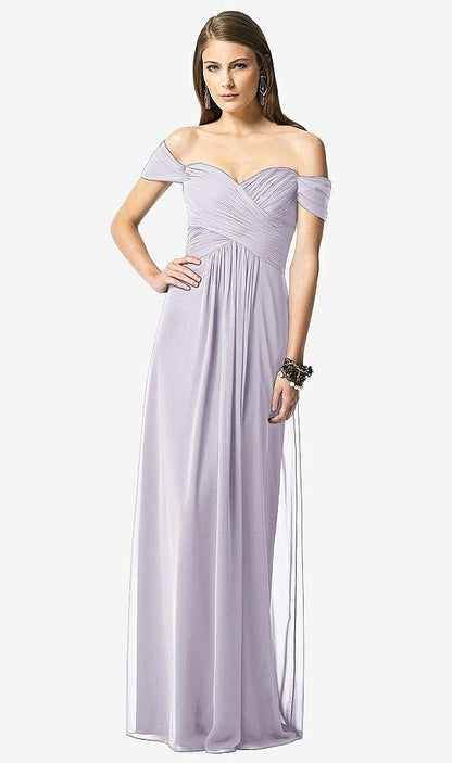 【NEW】【STYLE: TH028】オフショルダー ruced シフォン マキシ ドレス  -  alessia【COLOR: Moondance】【SIZE: 00-30W】