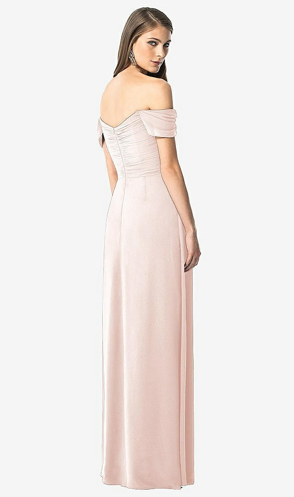 【NEW】【STYLE: TH028】オフショルダー ruced シフォン マキシ ドレス  -  alessia【COLOR: Blush】【SIZE: 00-30W】