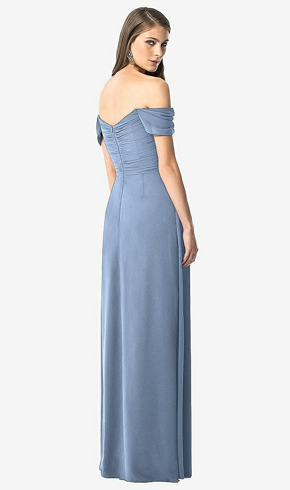 【NEW】【STYLE: TH028】オフショルダー ruced シフォン マキシ ドレス  -  alessia【COLOR: Cloudy】【SIZE: 00-30W】
