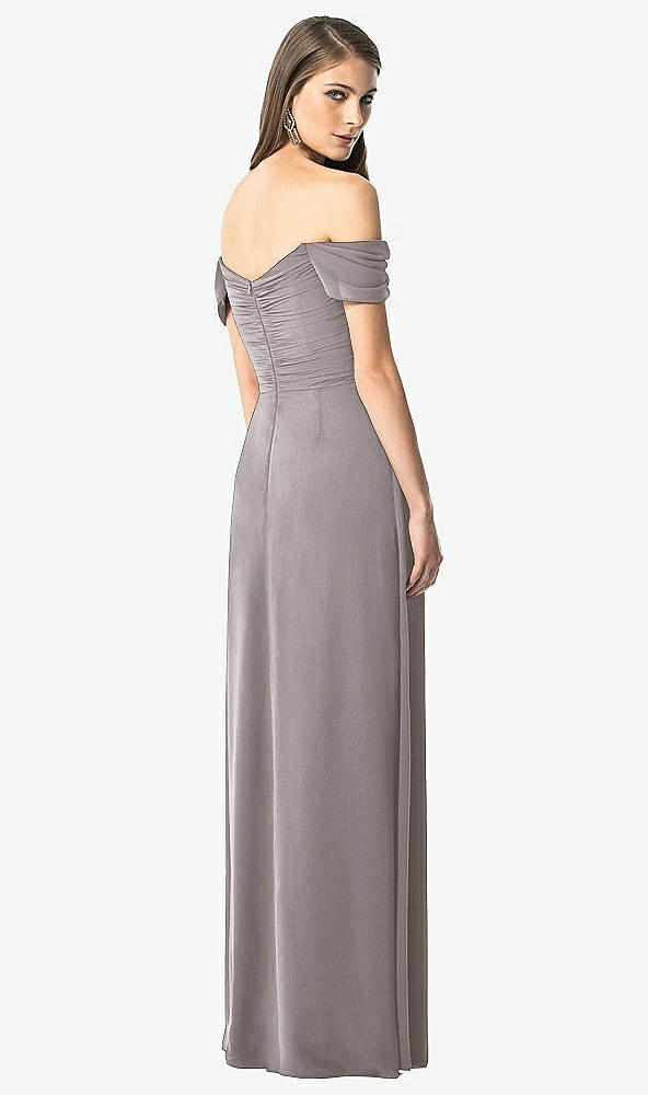 【NEW】【STYLE: TH028】オフショルダー ruced シフォン マキシ ドレス  -  alessia【COLOR: Cashmere Gray】【SIZE: 00-30W】