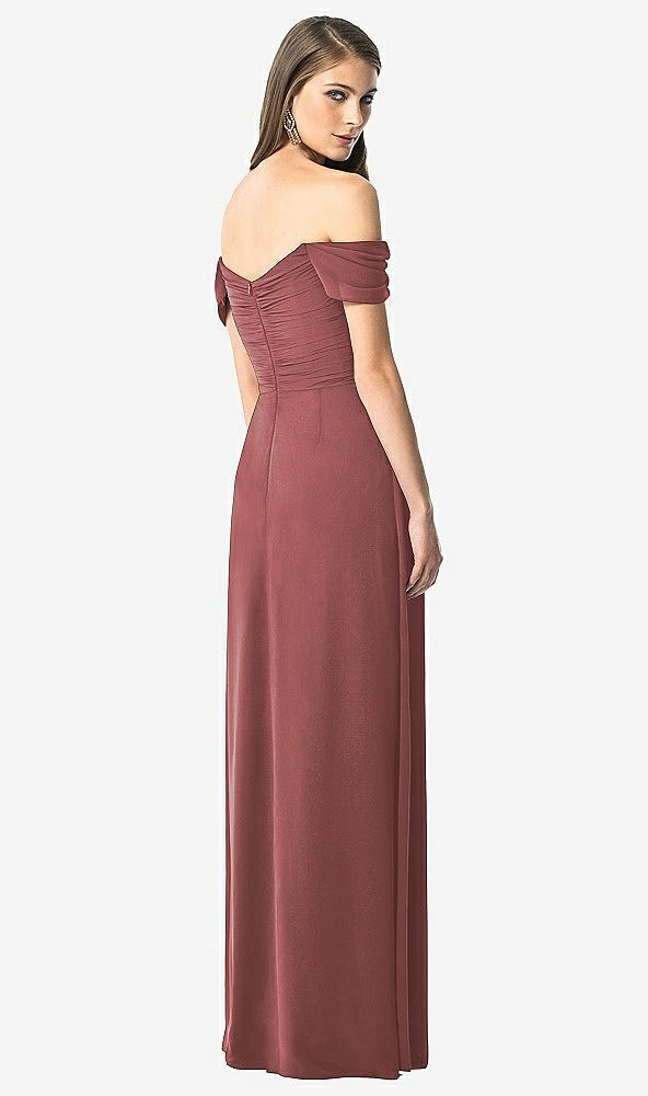 【NEW】【STYLE: TH028】オフショルダー ruced シフォン マキシ ドレス  -  alessia【COLOR: English Rose】【SIZE: 00-30W】