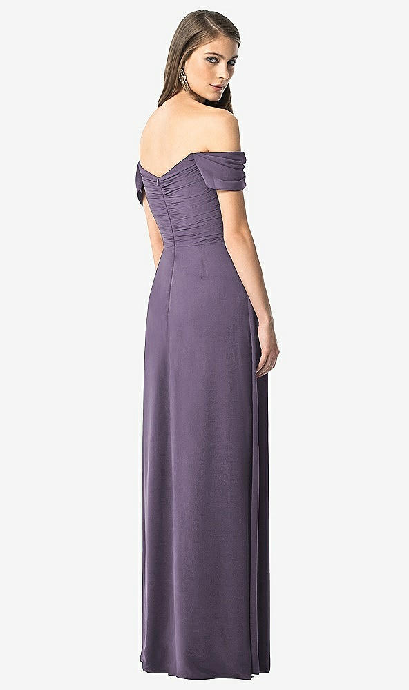 【NEW】【STYLE: TH028】オフショルダー ruced シフォン マキシ ドレス  -  alessia【COLOR: Lavender】【SIZE: 00-30W】