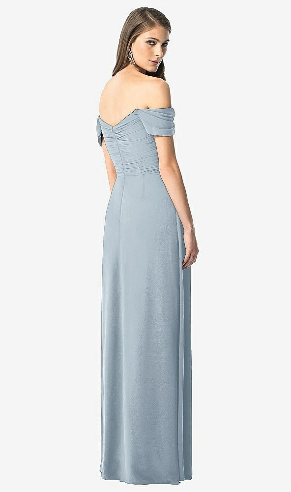 【NEW】【STYLE: TH028】オフショルダー ruced シフォン マキシ ドレス  -  alessia【COLOR: Mist】【SIZE: 00-30W】