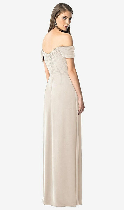 【NEW】【STYLE: TH028】オフショルダー ruced シフォン マキシ ドレス  -  alessia【COLOR: Oat】【SIZE: 00-30W】