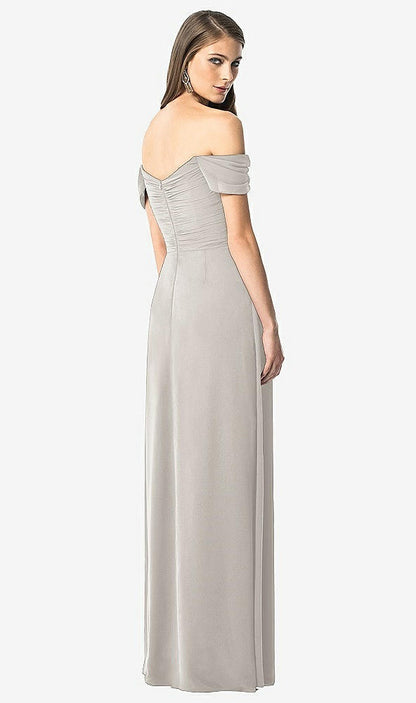 【NEW】【STYLE: TH028】オフショルダー ruced シフォン マキシ ドレス  -  alessia【COLOR: Oyster】【SIZE: 00-30W】