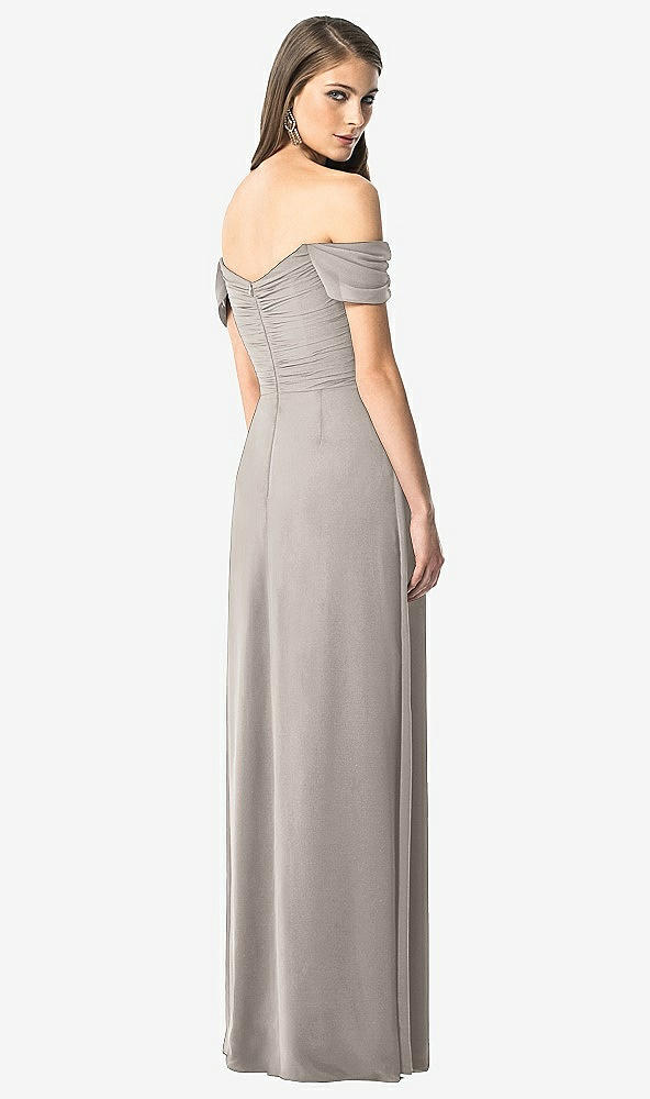 【NEW】【STYLE: TH028】オフショルダー ruced シフォン マキシ ドレス  -  alessia【COLOR: Taupe】【SIZE: 00-30W】