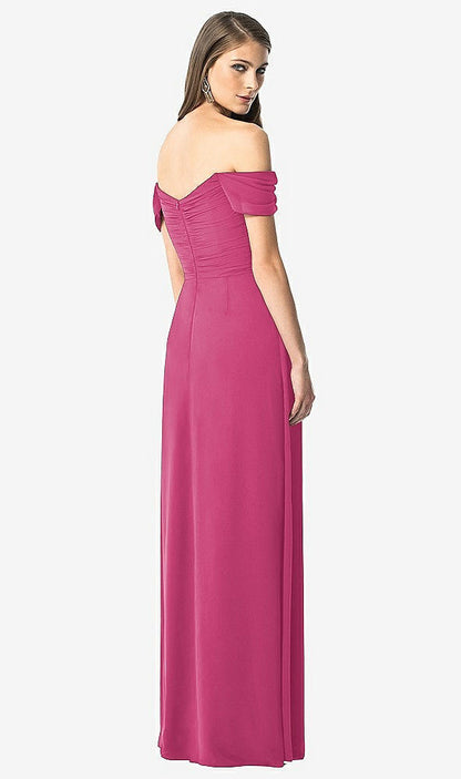 【NEW】【STYLE: TH028】オフショルダー ruced シフォン マキシ ドレス  -  alessia【COLOR: Tea Rose】【SIZE: 00-30W】