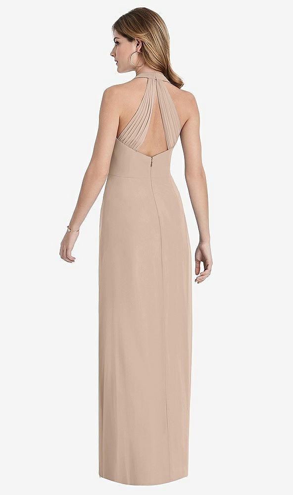 【STYLE: TH029】V-Neck Halter Chiffon Maxi Dress - Taryn【COLOR: Topaz】